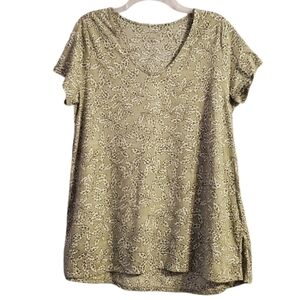 J. Jill Women's Pure Jill Side Slit Pima Cotton Elliptical Tee M